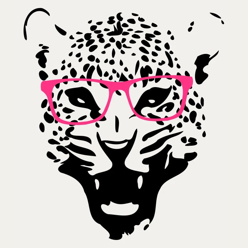 Leopard nerd glasses 2c