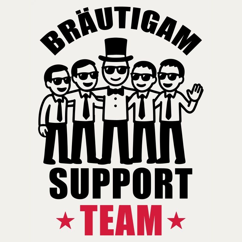Bräutigam Support Team Hochzeit