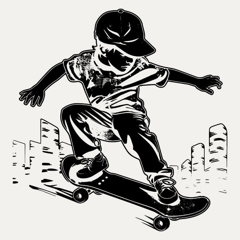 Skateboarding Junge