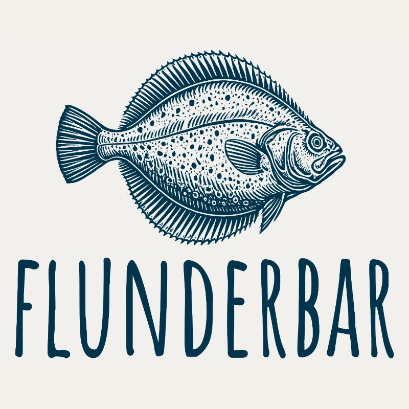 Target fish flounder - flounder bar - angler gift