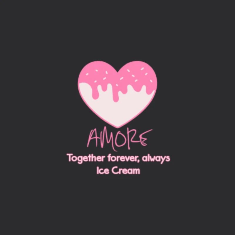 Herz-Eiscreme-rosa Logo