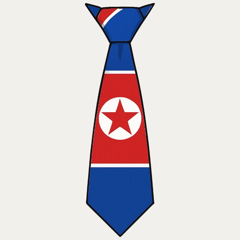 Cravate Corée du Nord – Conception du drapeau