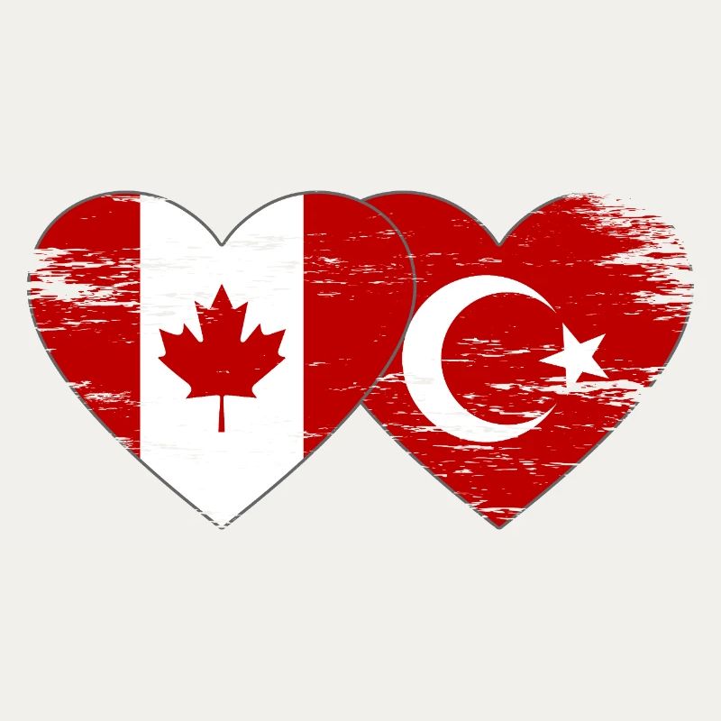Canada Dinde Drapeau Coeur Utilisé