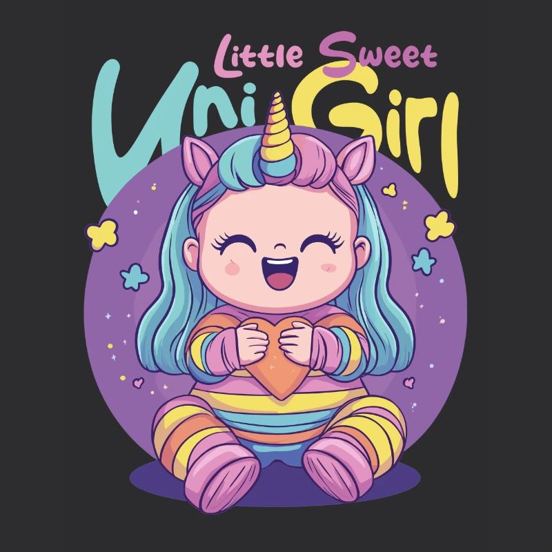 Süßes Mädchen mit Einhorn