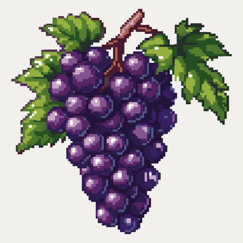 Grapes Pixel Icon