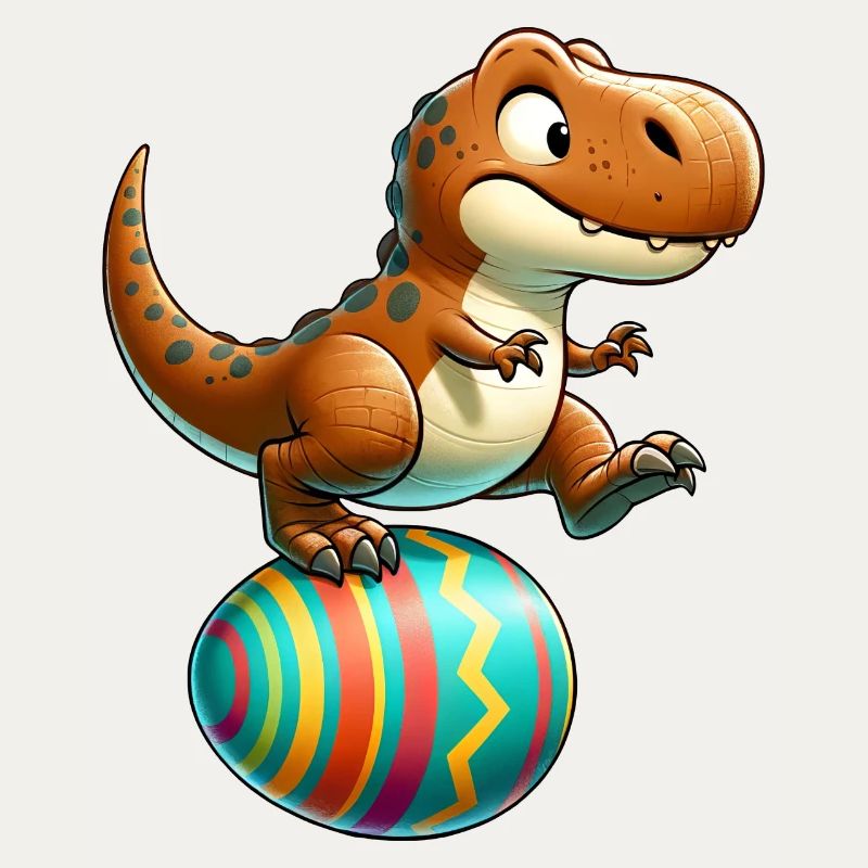 Dancing T-Rex, Easter Eggshell Fun