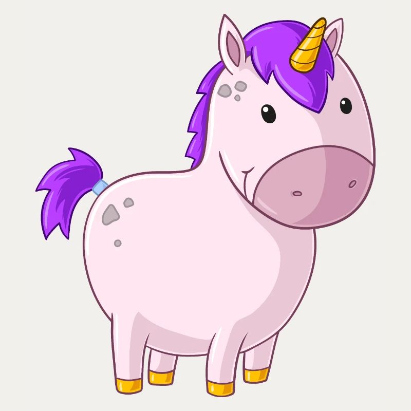 Dickes Comic Einhorn