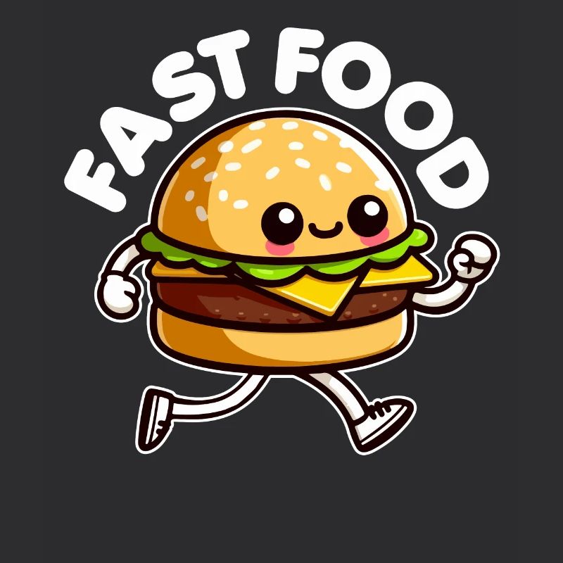 Restauration rapide Mignon Burger Courir Drôle Malbouffe