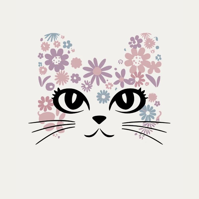 Délice de chat fleuri pour fleur et