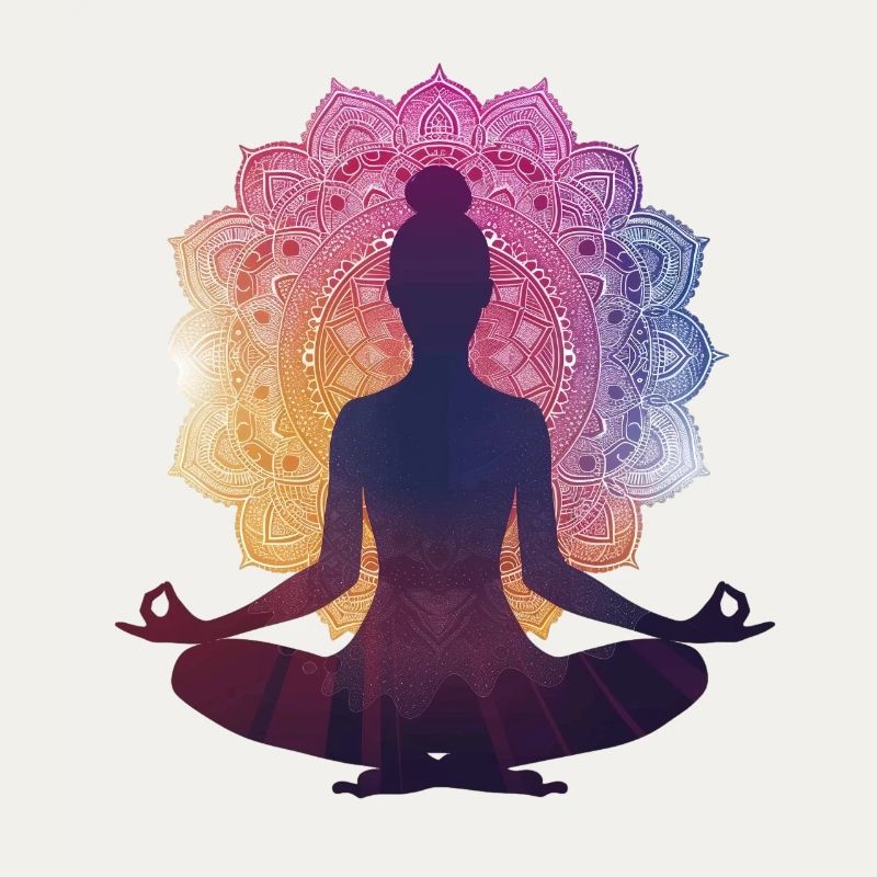 Silence dans la pose : une silhouette de yoga avec Manda