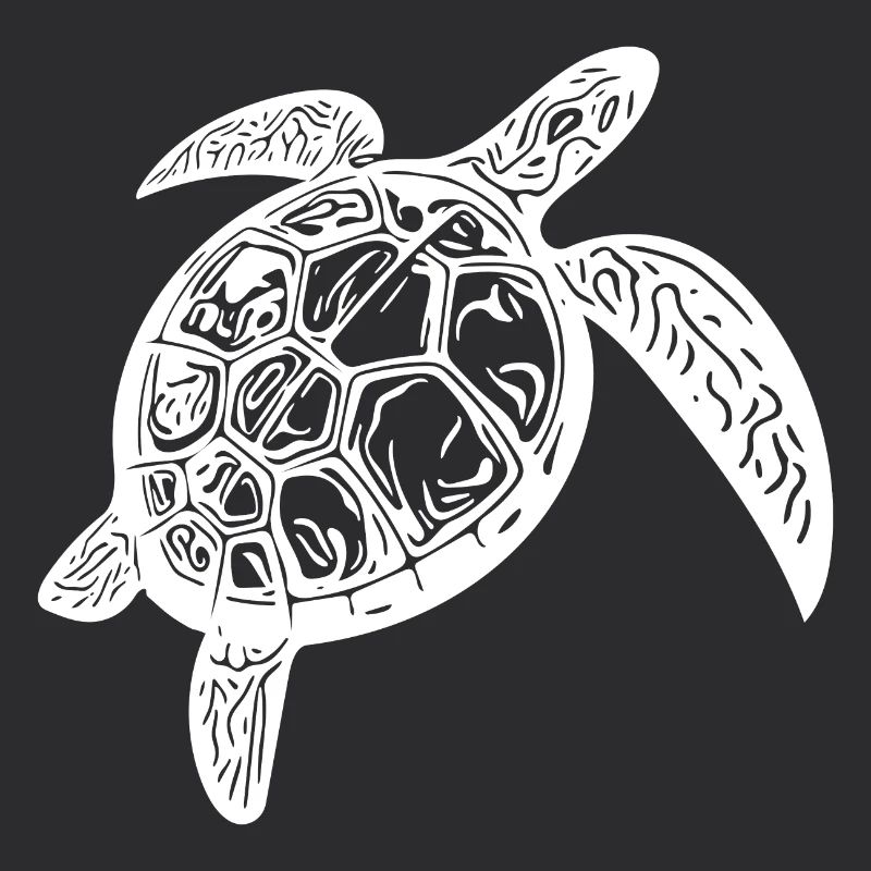 Vintage Hawksbill Turtle - Sea Turtle