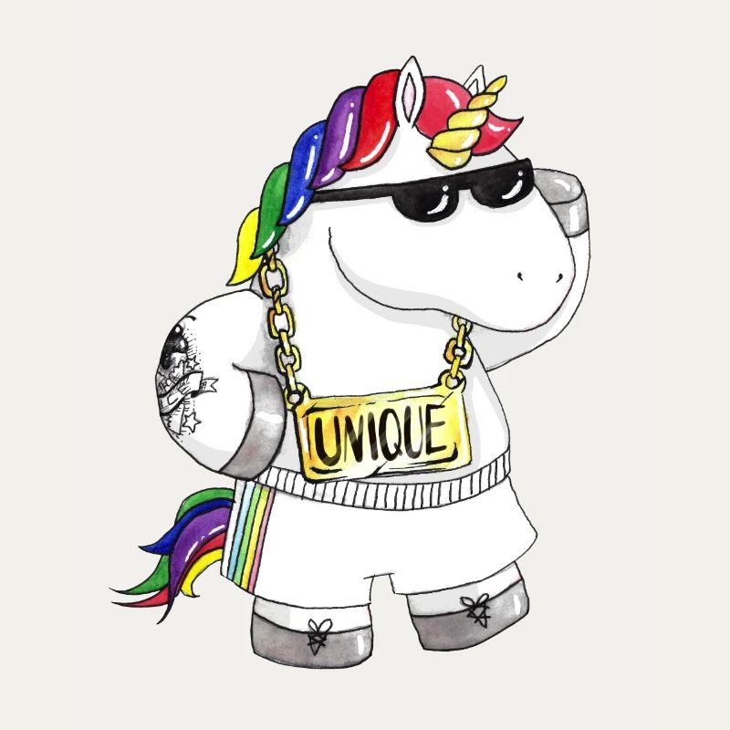 Unique Comic Einhorn