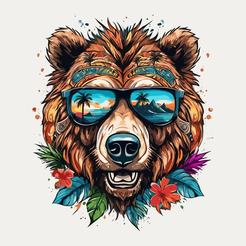 Tattoo / Tier / Kunst / cool / Comic / Bär