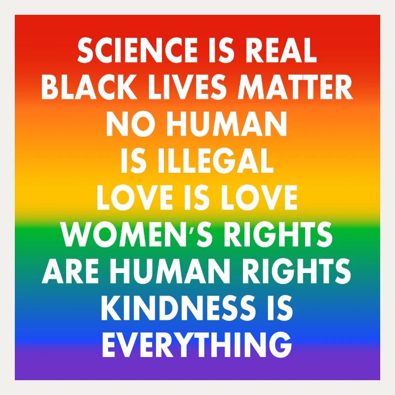 Pride-Flaggenfarben - progressive Slogans