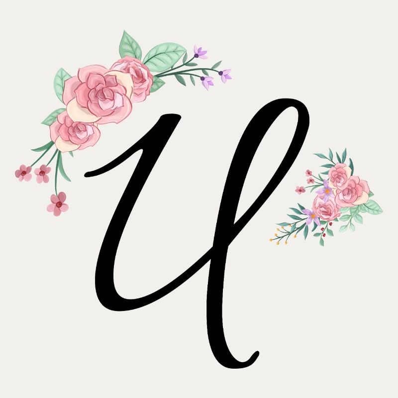 Buchstabe u Blumen