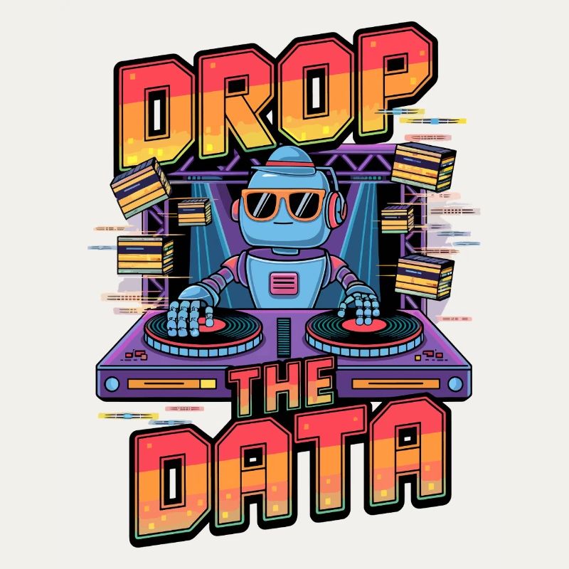 Drop the Data DJ Robot Techno Design