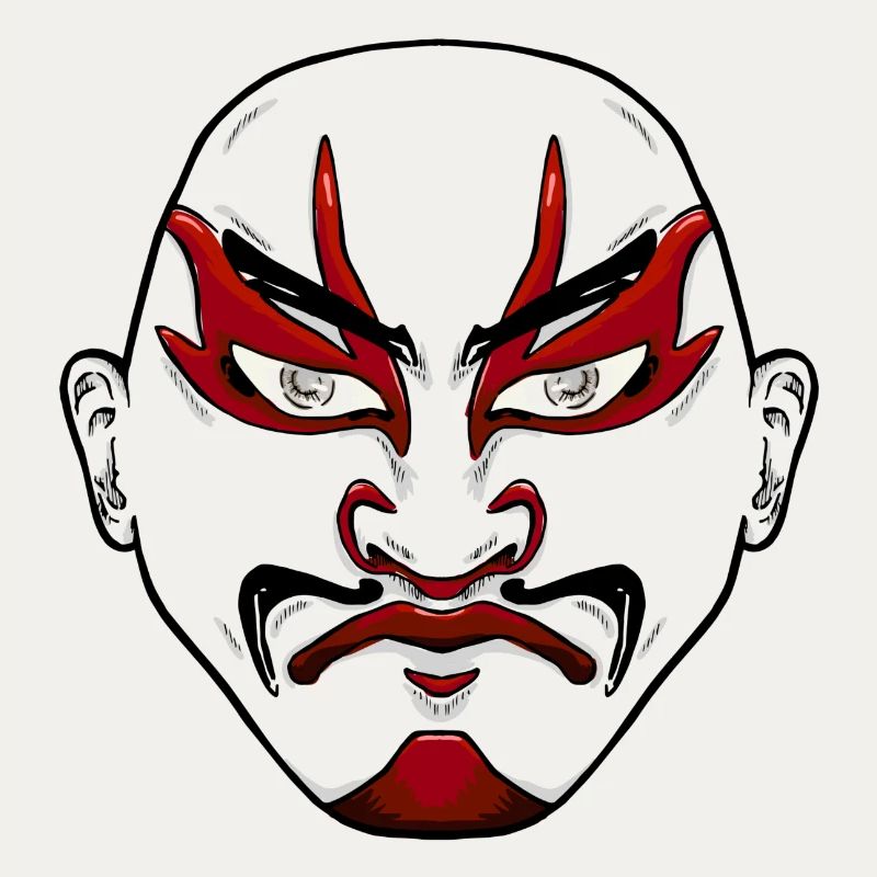Japanischer Kabuki Gesicht