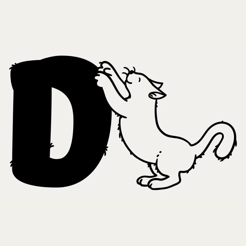 Katze Buchstabe D
