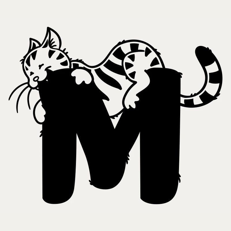 Katze Buchstabe M