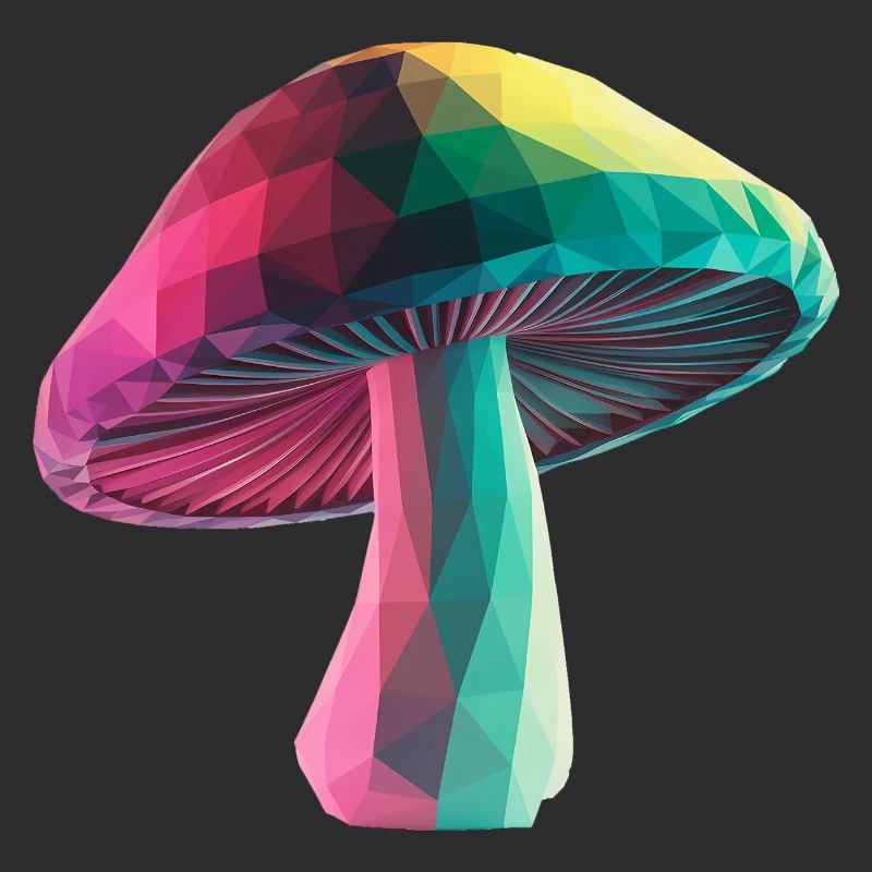 Mushroom - Cool Low Poly Logo