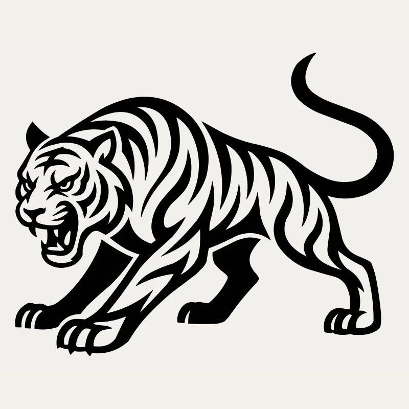 Dark Tiger Silhouette