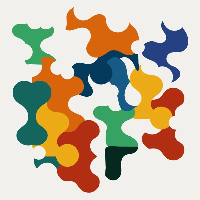Formes abstraites colorées dans le design moderne