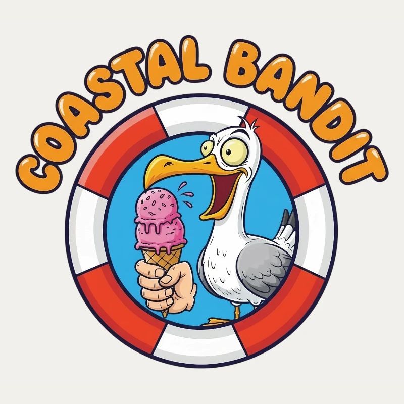 Küstenbandit Möwe Stiehlt Eis