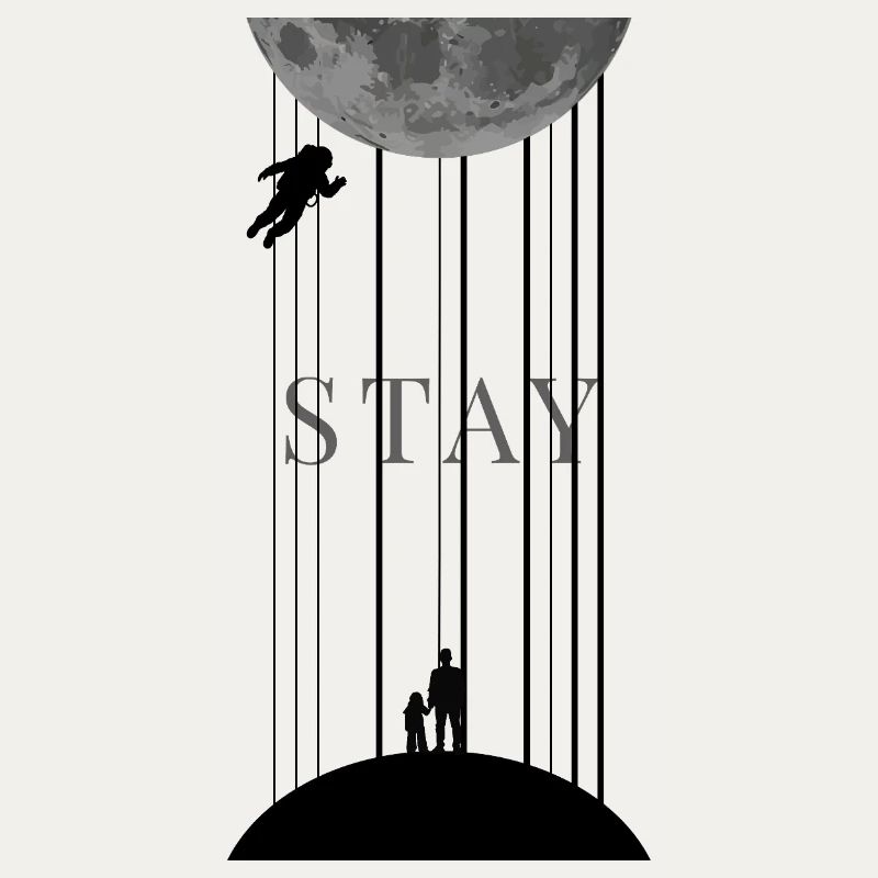 Weltall Interstellar mit Morse Code Stay