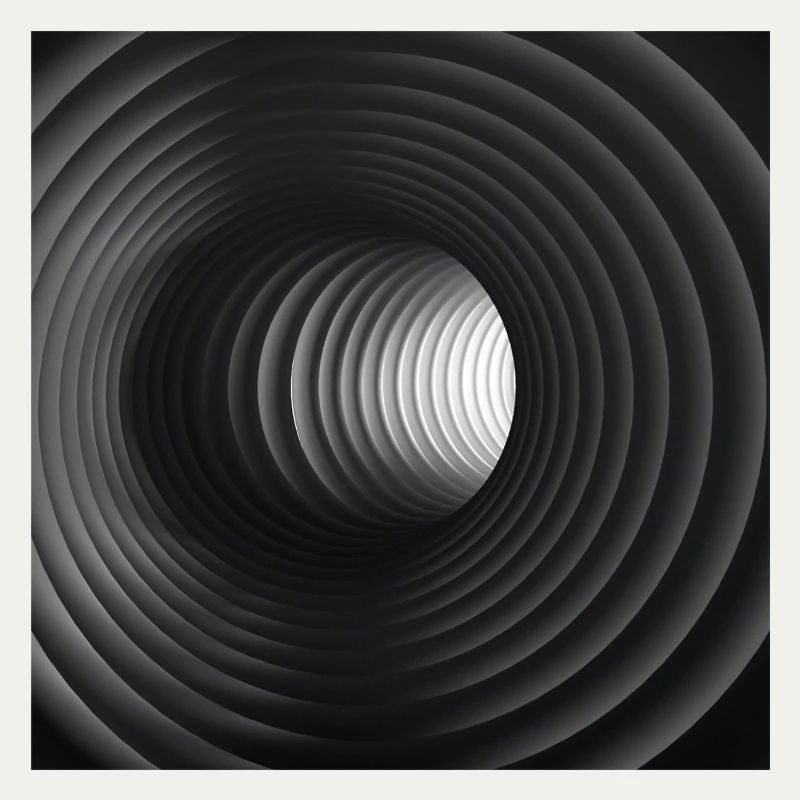Black and white concentric tunnels