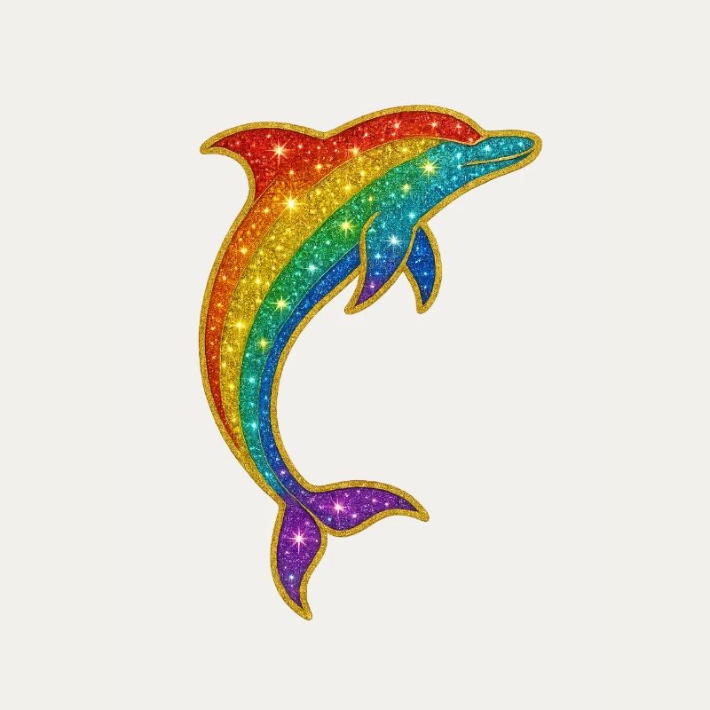 Glittering Rainbow Dolphin