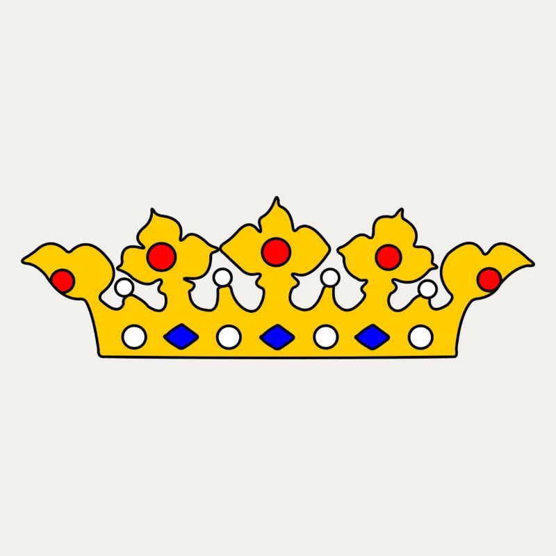 Couronne d’or avec perles