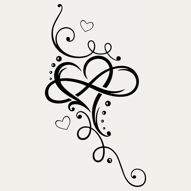 Tribal Heart with large infinity loop