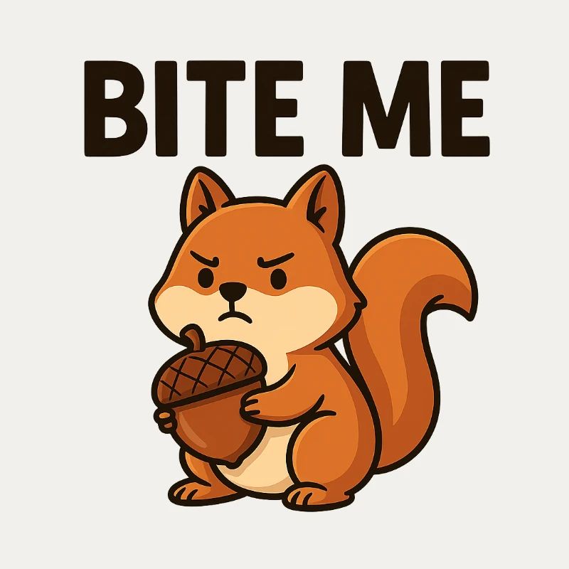 Artsy Squirrel with Bold Message