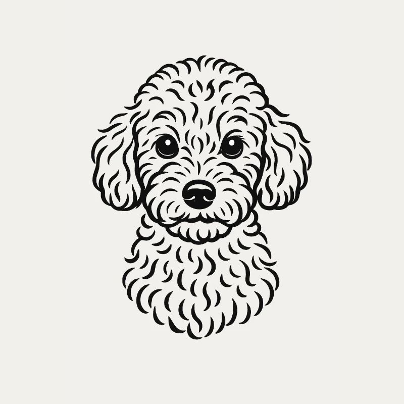 TinyPaws Black & White Edition Pudel Style b