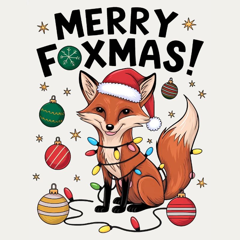 Fuchs Weihnachten Weihnachtspullover Merry Foxmas