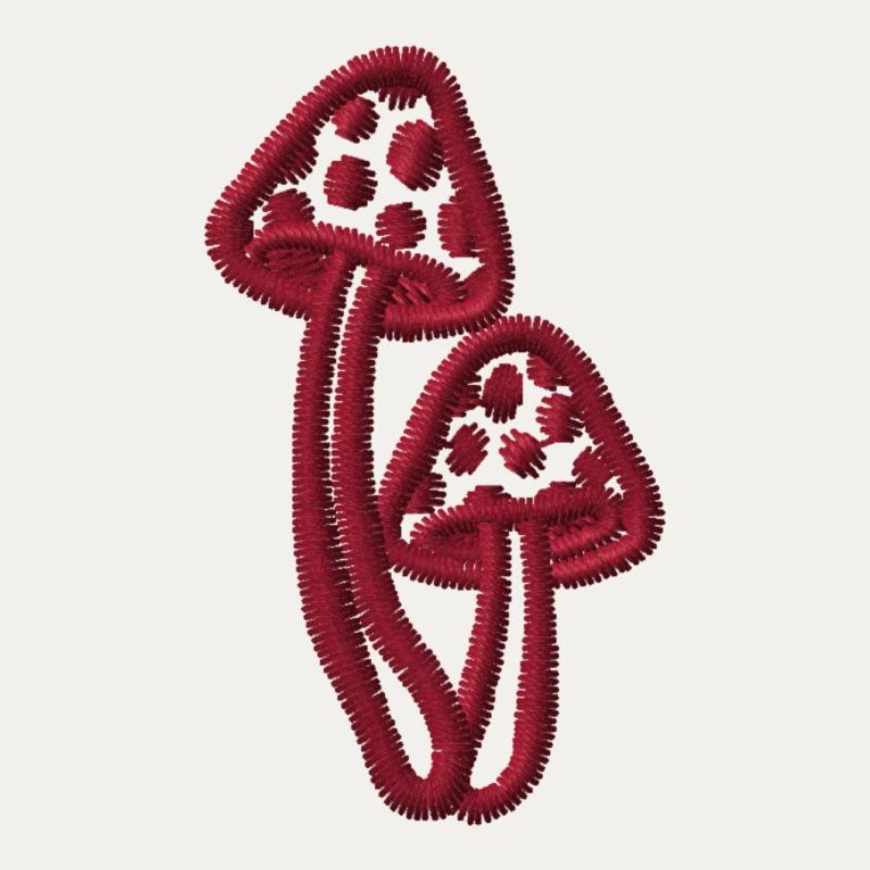 Toadstool embroidered