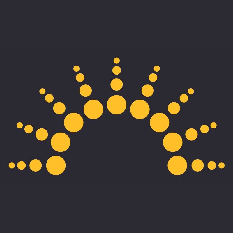 Half-circle circles points Sun logo