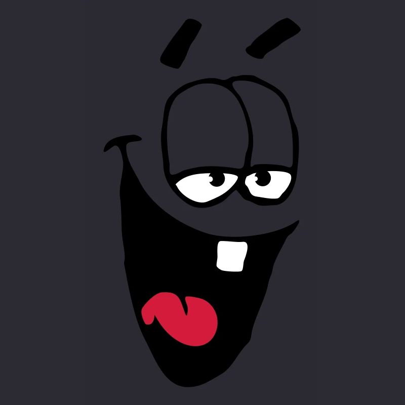 Lachendes Comic Gesicht Schadenfreude Auslachen