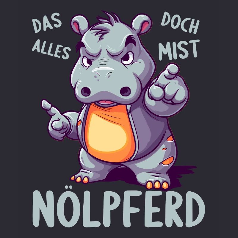 Nilpferd Hippo meckern Meckerer Nölpferd