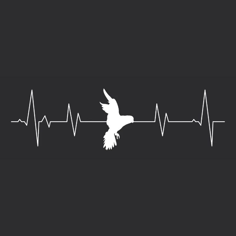 Budgie with heart line