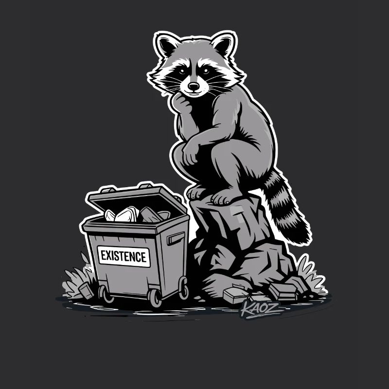 Existenz Waschbärmüllcontainer