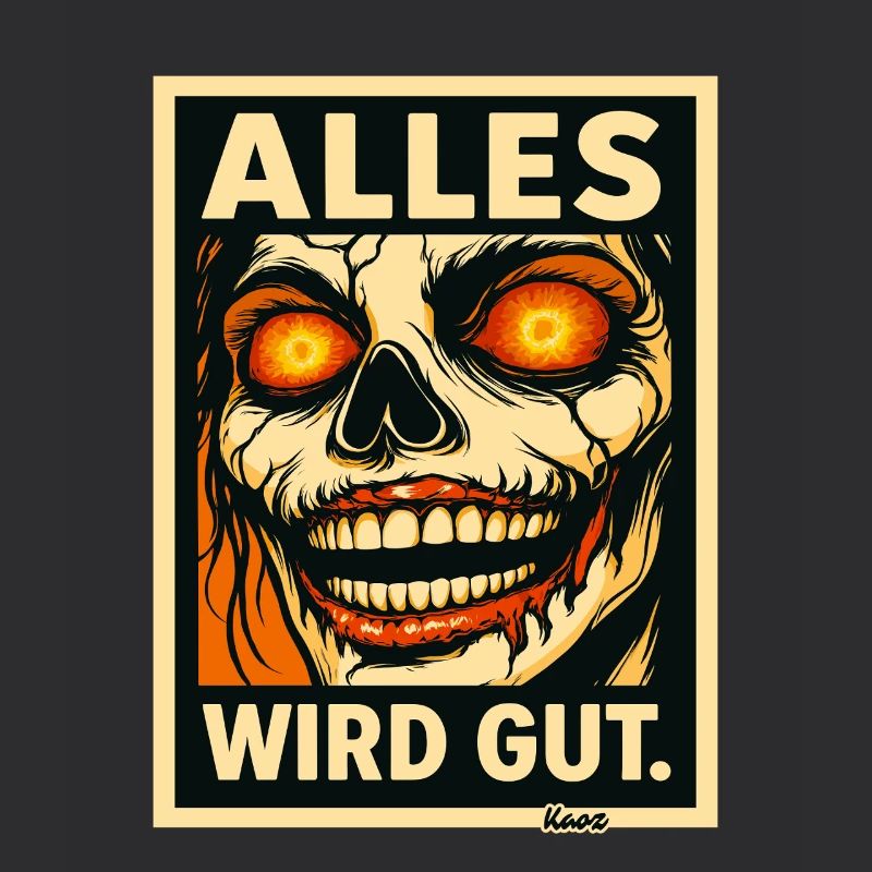 Alles Wird Gut Skull Portrait