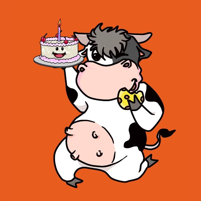 Cow Confectioner Baker Cake Snacking on cake Professions