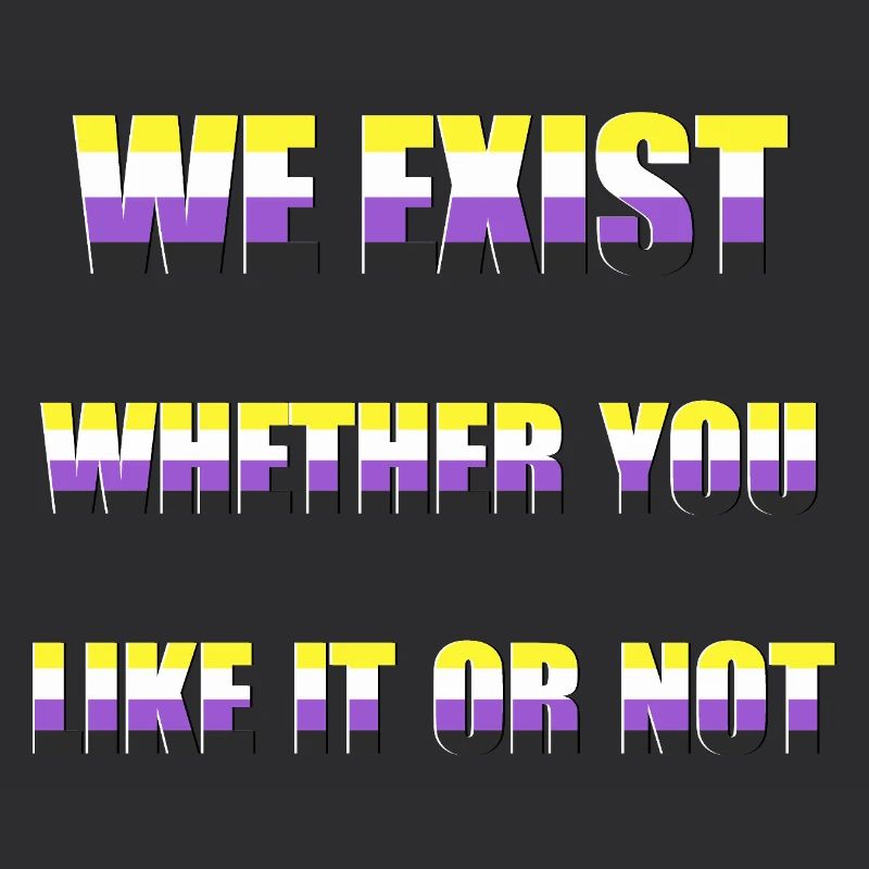 We Exist - Non-Binary Flag