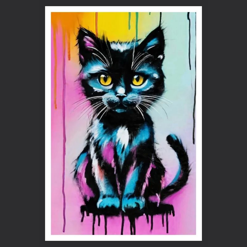 Chat mignon Pop Art Art moderne