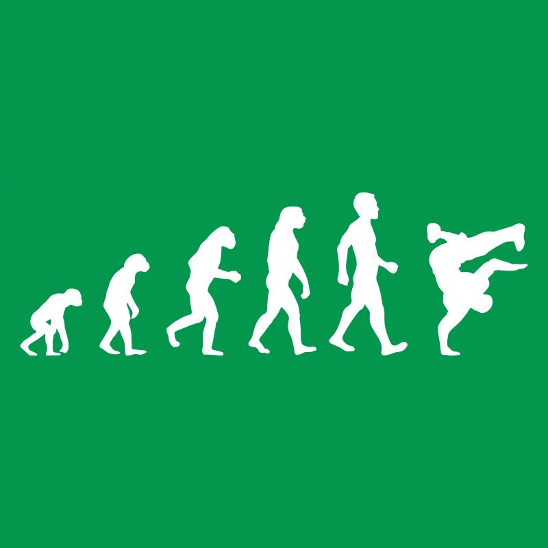 Evolution Breakdance Motiv als Geschenk