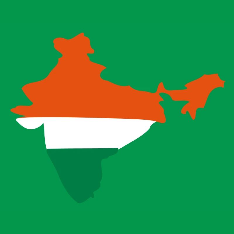 India Map Flag Inde