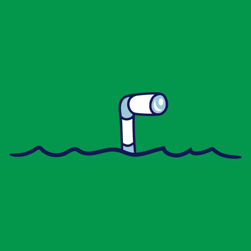 Submarine Water Surface Periscope Watching Dives