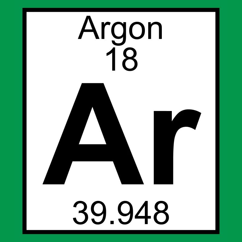 Elements 18 - ar (argon) - Full (white)