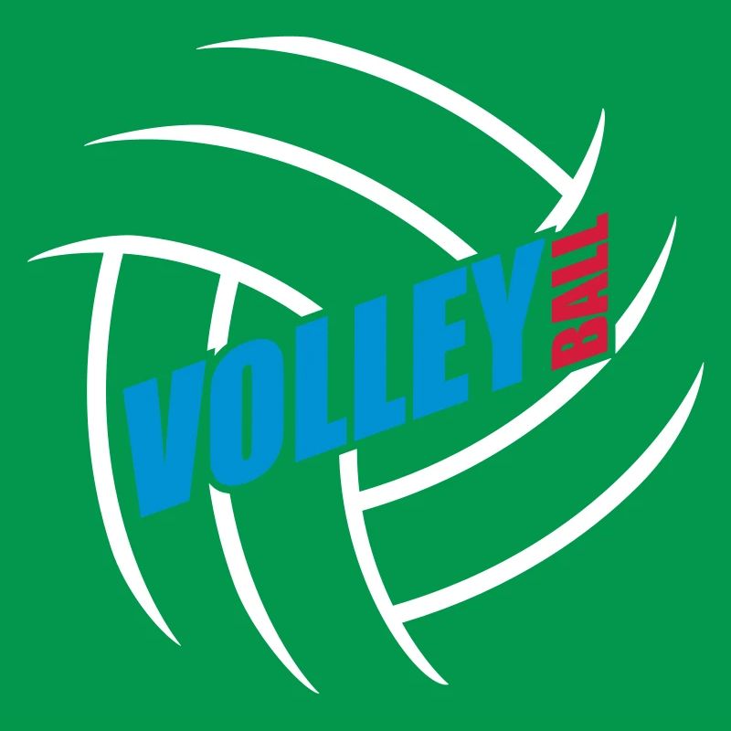 conception de logo de texte modèle de volleyball c
